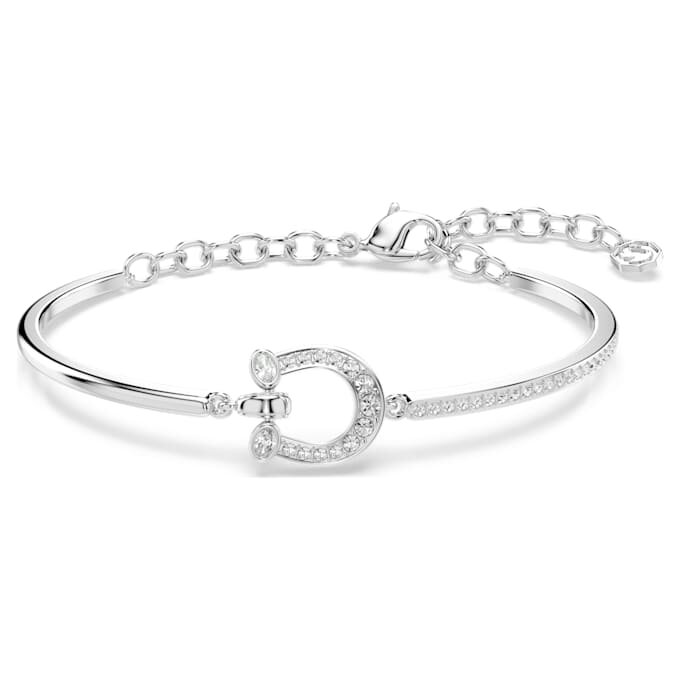 Symbolica Bracelet Pavé, Horse Shoe, White, Rhodium Plated Symbolica Bracelet Pavé, Horse Shoe, White, Rhodium Plated